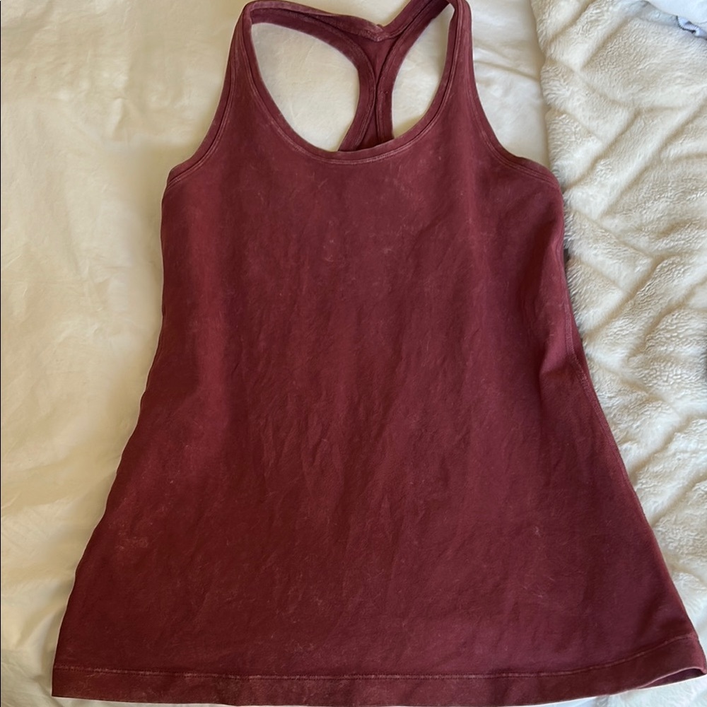 Lululemon Athletica Red Sleeveless Fitted Tank Top